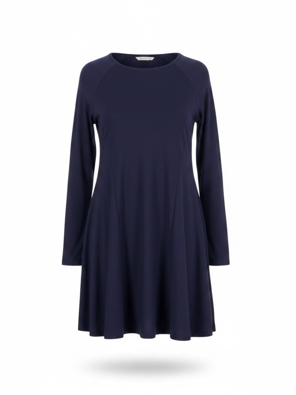 Altar’d State XS blue crew neck long sleeve lightweight A line stretch dress